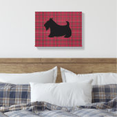 Scottish Terrier Kariert Wall Art Leinwanddruck (Insitu (Schlafzimmer))