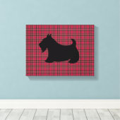 Scottish Terrier Kariert Wall Art Leinwanddruck (Insitu (Holzboden))