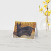 Scottish Terrier, Karte (Gelbe Blume)