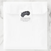 Scottish Terrier Keepake — FEMALE Quadratischer Aufkleber (Tasche)