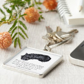 Scottish Terrier Keepake — FEMALE Schlüsselanhänger (Seite)