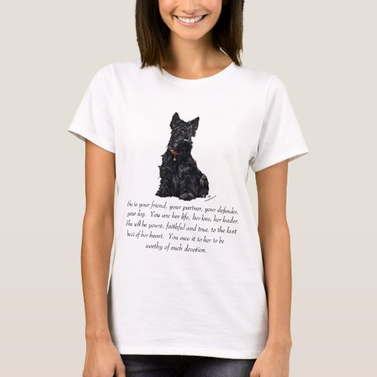 Scottish Terrier Keepake — FEMALE T-Shirt (Vorderseite)