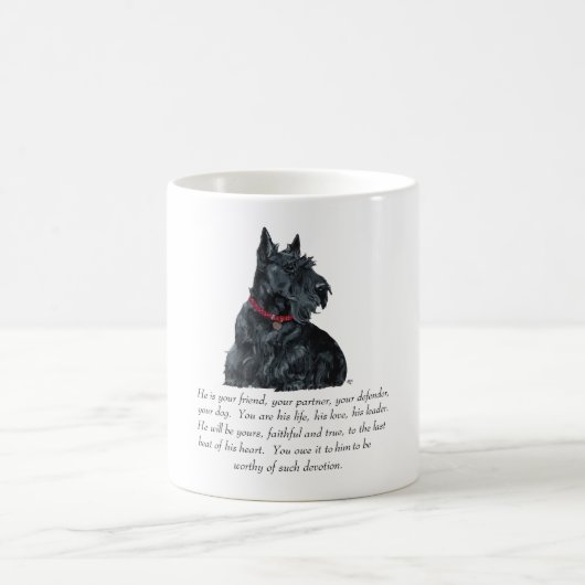Scottish Terrier Keepake - MALE Dog Kaffeetasse (Mittel)