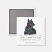 Scottish Terrier Keepake - MALE Dog Magnet (Vorderseite/Rückseite)