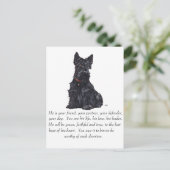Scottish Terrier Keepake - MALE Dog Postkarte (Stehend Vorderseite)