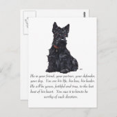 Scottish Terrier Keepake - MALE Dog Postkarte (Vorne/Hinten)