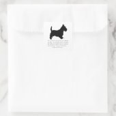 Scottish Terrier Keepake - MALE Dog Quadratischer Aufkleber (Tasche)