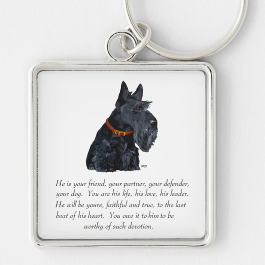 Scottish Terrier Keepake Schlüsselanhänger (Vorne)