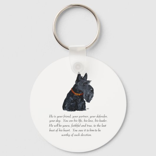 Scottish Terrier Keepake Schlüsselanhänger (Vorderseite)