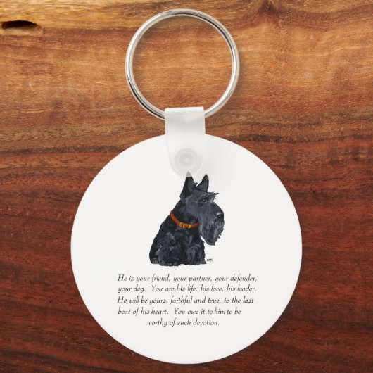 Scottish Terrier Keepake Schlüsselanhänger (Vorderseite)