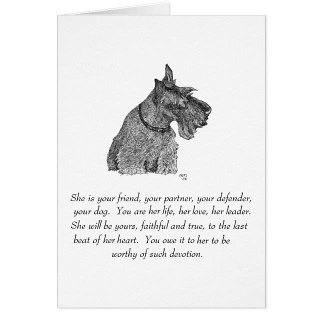 Scottish Terrier Keepsakes - FEMALE (Vorne)