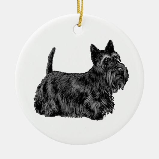 Scottish Terrier Keramik Ornament (Vorne)