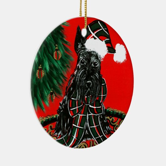 Scottish Terrier Keramik Ornament (Rechts)