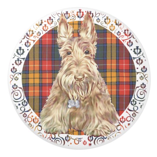 Scottish Terrier Keramikknauf (Vorderseite)