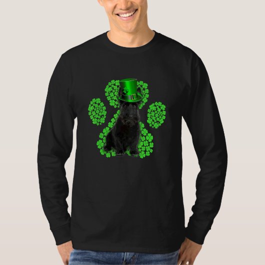 Scottish Terrier Kleeblatt Paw C St Patrick's Day T-Shirt (Vorderseite)