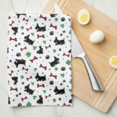 Scottish Terrier Kleeblatts Fun Dog Design Geschirrtuch (Viertel Falte)