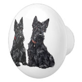 Scottish Terrier Knobs Keramikknauf (Rechts)