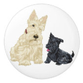 Scottish Terrier Knobs Keramikknauf (Vorderseite)