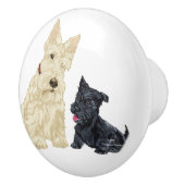 Scottish Terrier Knobs Keramikknauf (Rechts)