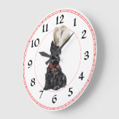Scottish Terrier Koch Clock Große Wanduhr (Winkel)