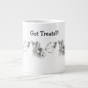 Scottish Terrier Labrador Friends Ink Zeichnend Jumbo-Tasse