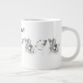 Scottish Terrier Labrador Friends Ink Zeichnend Jumbo-Tasse (Rechts)