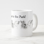 Scottish Terrier Labrador Friends|To Park Jumbo-Tasse (Vorderseite Rechts)