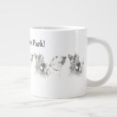 Scottish Terrier Labrador Friends|To Park Jumbo-Tasse (Rechts)