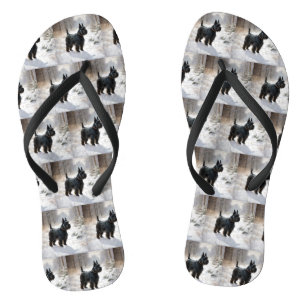 Scottish Terrier Let It Snow Christmas Badesandalen