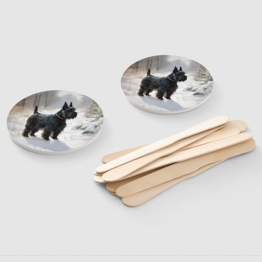 Scottish Terrier Let It Snow Christmas Fächer (Non-assembled)