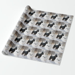 Scottish Terrier Let It Snow Christmas Geschenkpapier