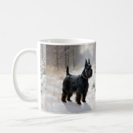 Scottish Terrier Let It Snow Christmas Kaffeetasse (Links)