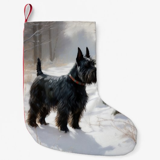 Scottish Terrier Let It Snow Christmas Kleiner Weihnachtsstrumpf (Vorderseite)