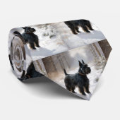 Scottish Terrier Let It Snow Christmas Krawatte (Gerollt)