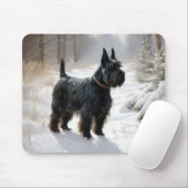 Scottish Terrier Let It Snow Christmas Mousepad (Mit Mouse)