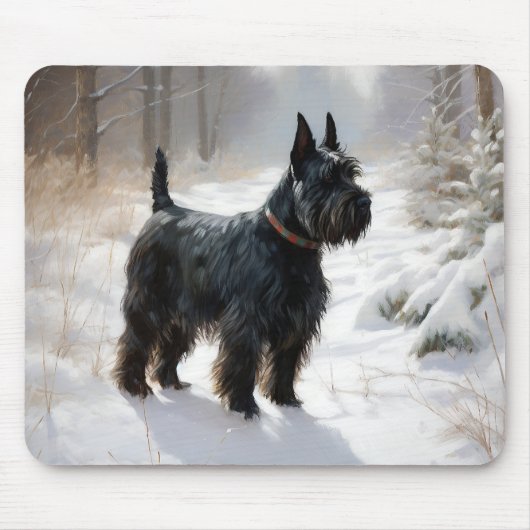Scottish Terrier Let It Snow Christmas Mousepad (Vorne)