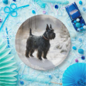 Scottish Terrier Let It Snow Christmas Pappteller (Party)