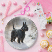 Scottish Terrier Let It Snow Christmas Pappteller (Party)