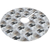 Scottish Terrier Let It Snow Christmas Polyester Weihnachtsbaumdecke (Schrägansicht)