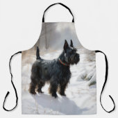 Scottish Terrier Let It Snow Christmas Schürze (Vorderseite)