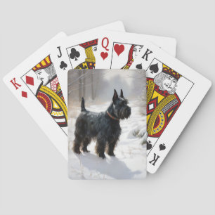Scottish Terrier Let It Snow Christmas Spielkarten
