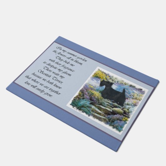 Scottish Terrier Lovers Fußmatte (Schrägansicht)