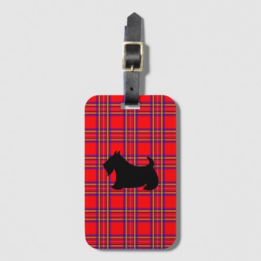 Scottish Terrier Luggage Tag Gepäckanhänger (Vorderseite Vertikal)