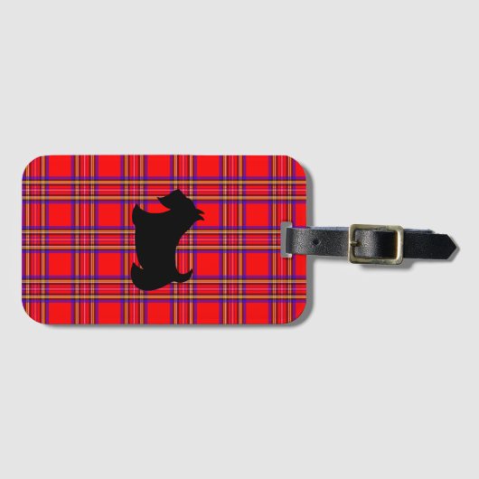 Scottish Terrier Luggage Tag Gepäckanhänger (Vorderseite (Horizontal))