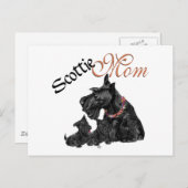 Scottish Terrier Mama & Pups für den Muttertag Postkarte (Vorne/Hinten)