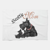 Scottish Terrier Mama & Pups Handtuch (Horizontal)