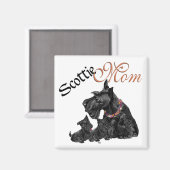 Scottish Terrier Mama & Pups Magnet (Vorderseite/Rückseite)