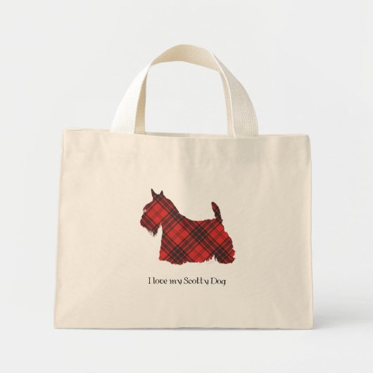Scottish Terrier Maxwell Tartan Mini Stoffbeutel (Vorne)