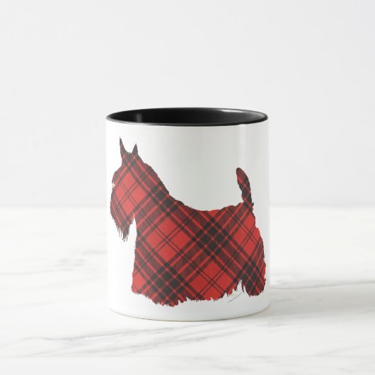 Scottish Terrier Maxwell Tartan Tasse (Zentrum)