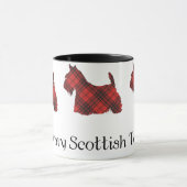 Scottish Terrier Maxwell Tartan Tasse (Zentrum)